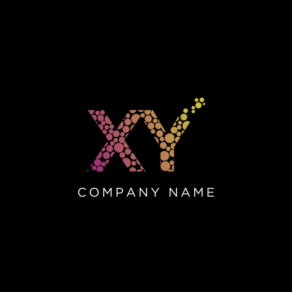 Creative gradient letter of XY logo vector illustration