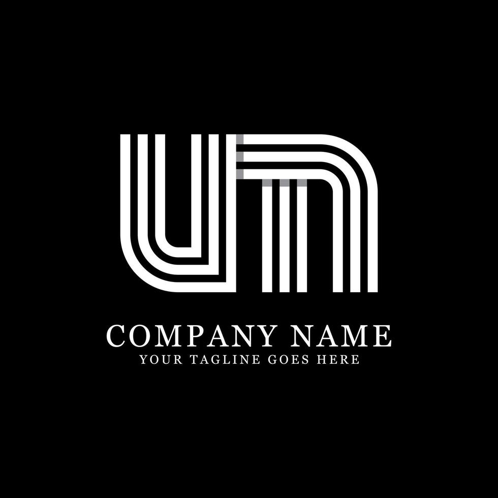 UM initial logo designs, creative monogram logo template vector