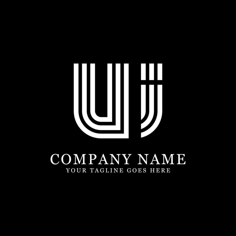 UI initial logo designs, creative monogram logo template vector