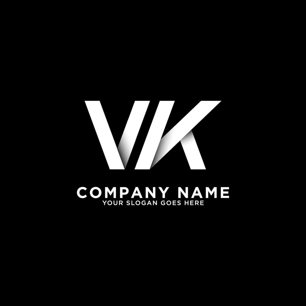 inital name VK letter logo design vector illustration, best for your company logo