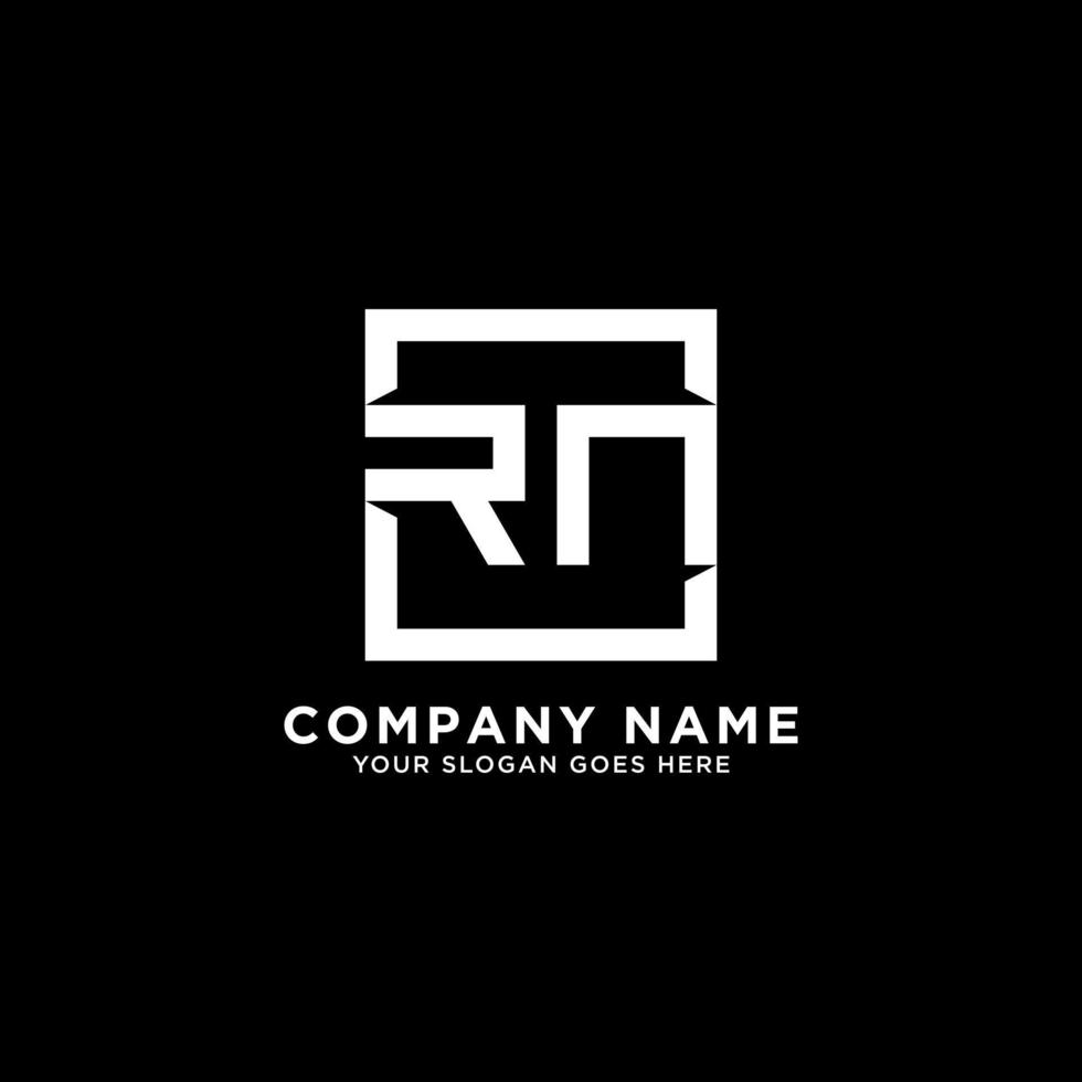 RN initial logo inspirations, square logo template, clean and clever logo vector