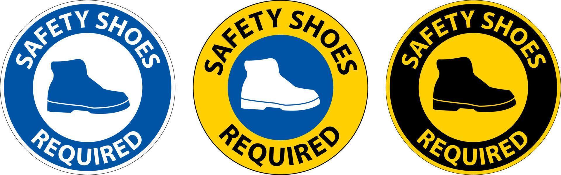 Label Floor Sign, Safety Shoes Required 18840643 Vector Art at Vecteezy