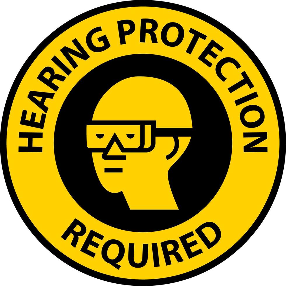 Label Floor Sign, Safety Glasses Required vector