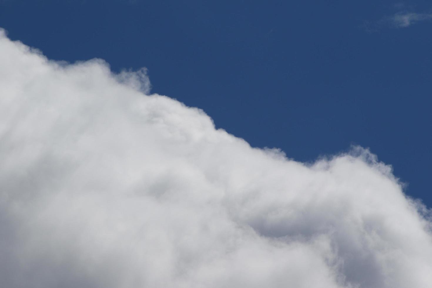 Clear blue sky and white clouds photo