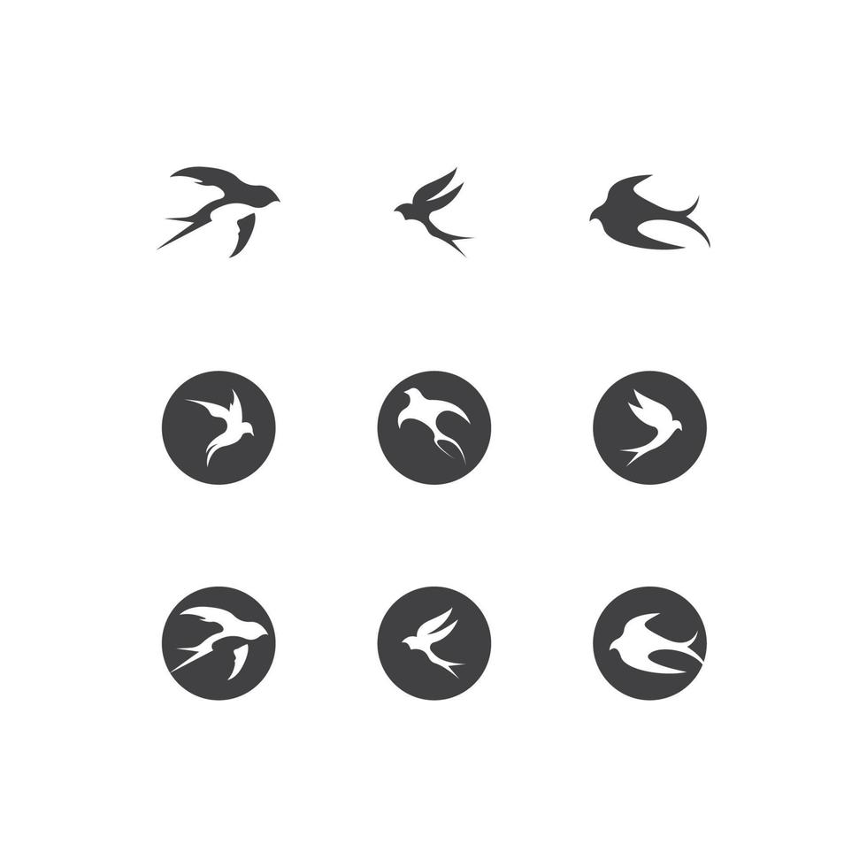 Swallow logo icon design vector image