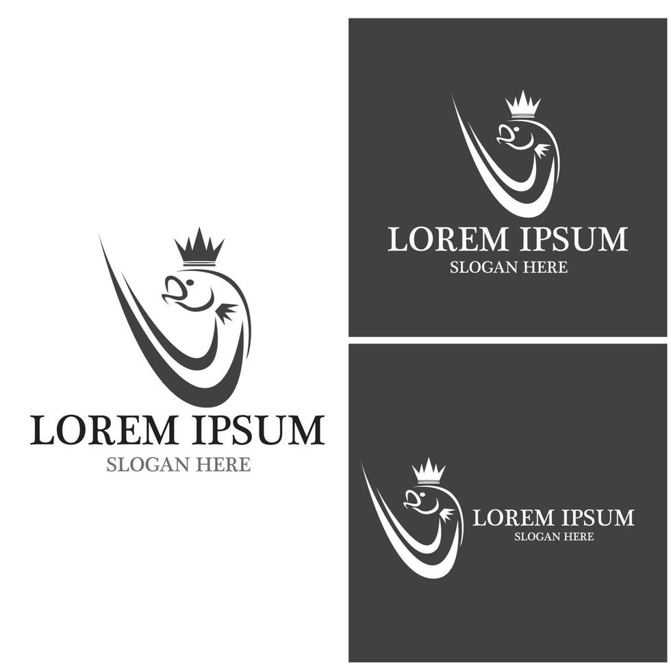 Fish logo template vector