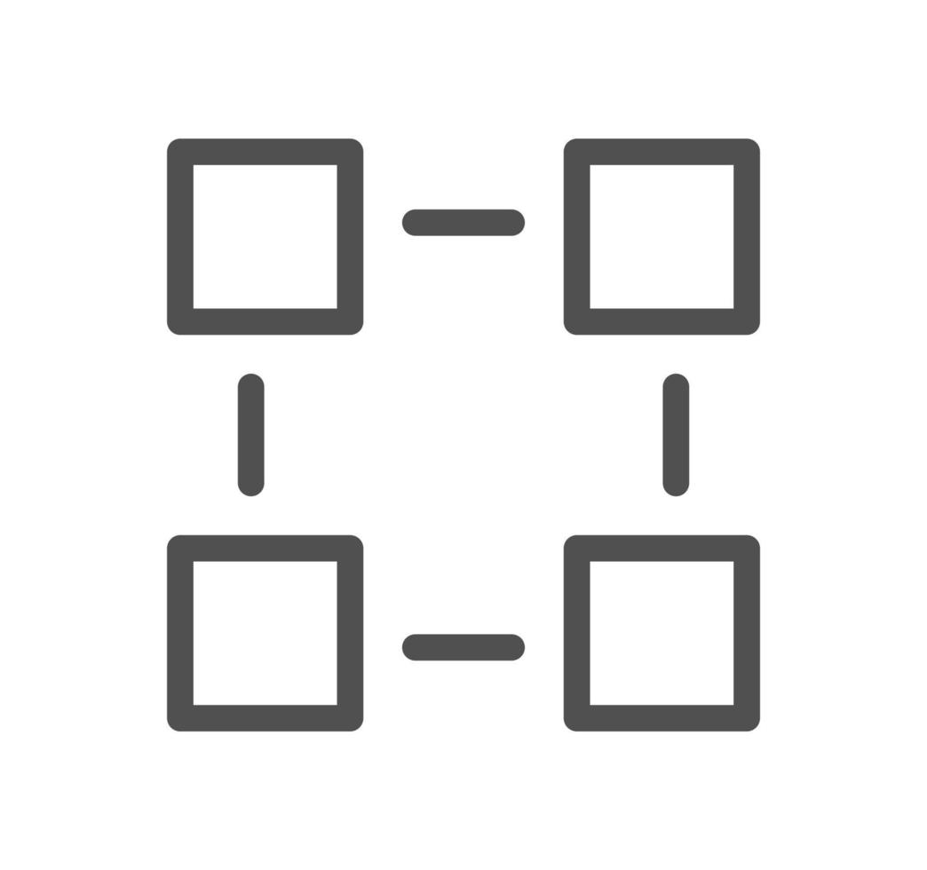 Robotic process automation related icon outline and linear vector. vector