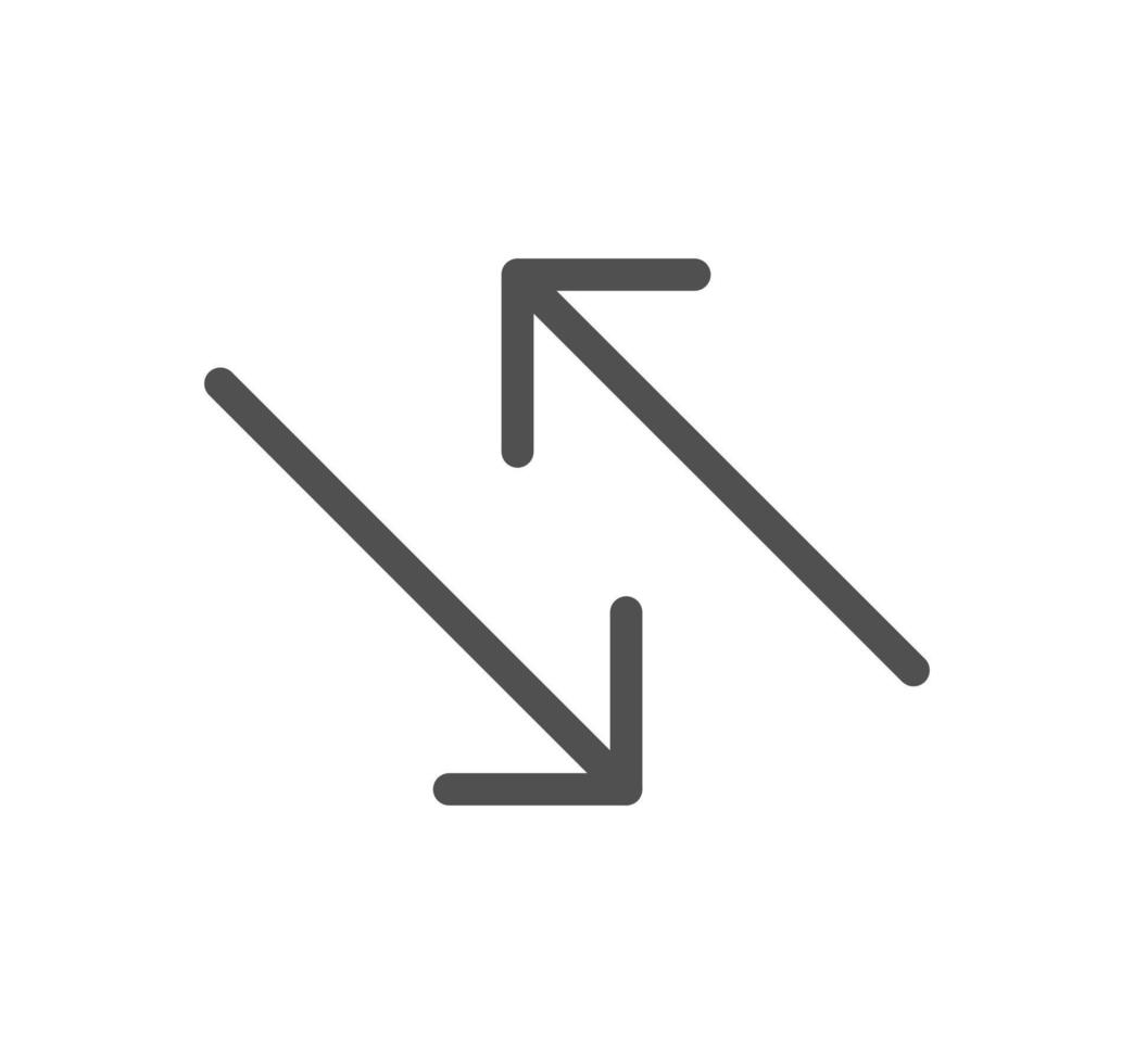 Arrows related icon outline and linear vector. vector