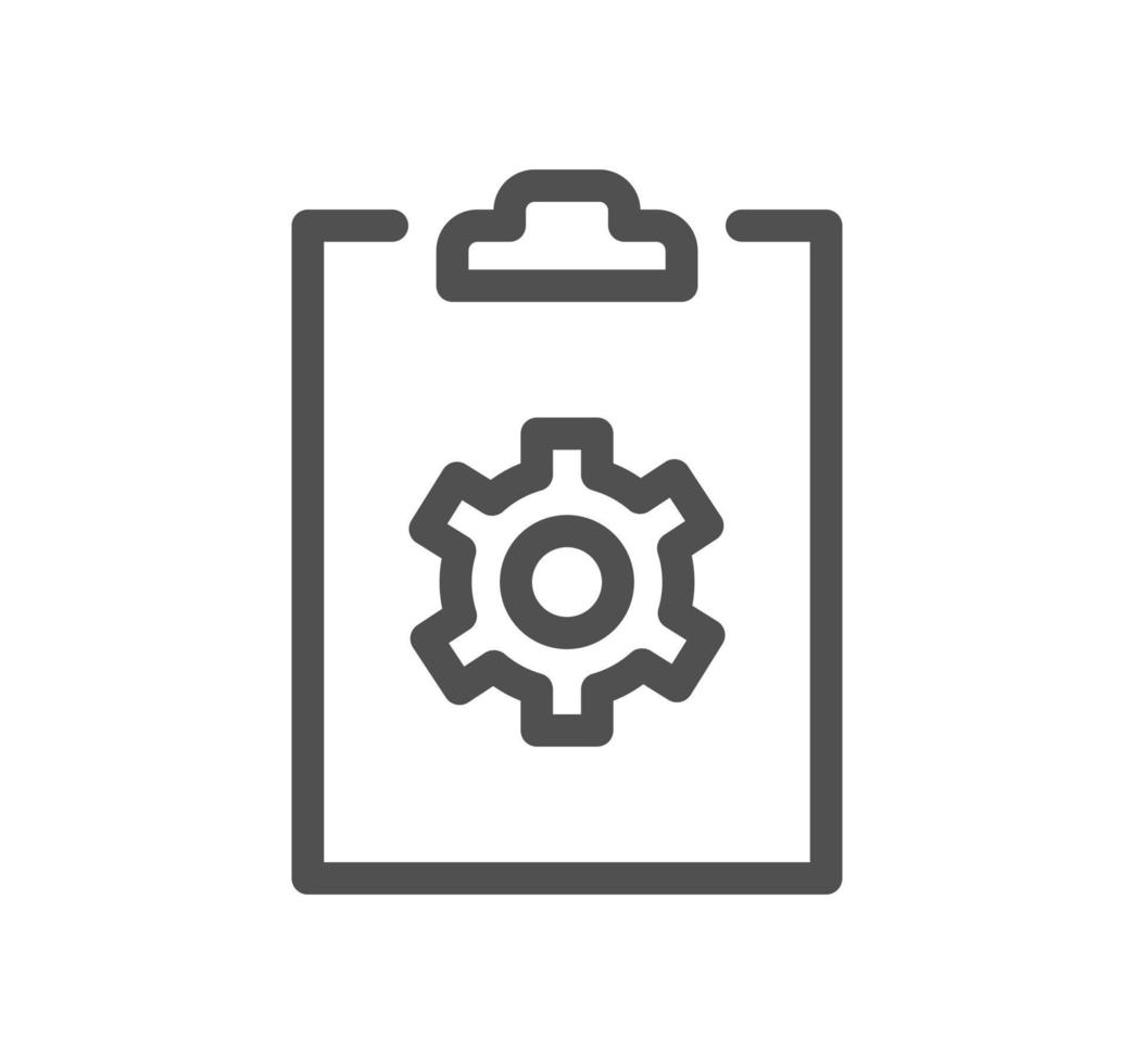 Robotic process automation related icon outline and linear vector. vector