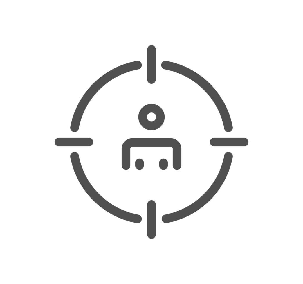 Target related icon outline and linear vector. vector