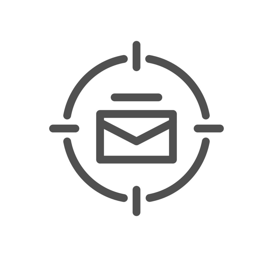 Target related icon outline and linear vector. vector