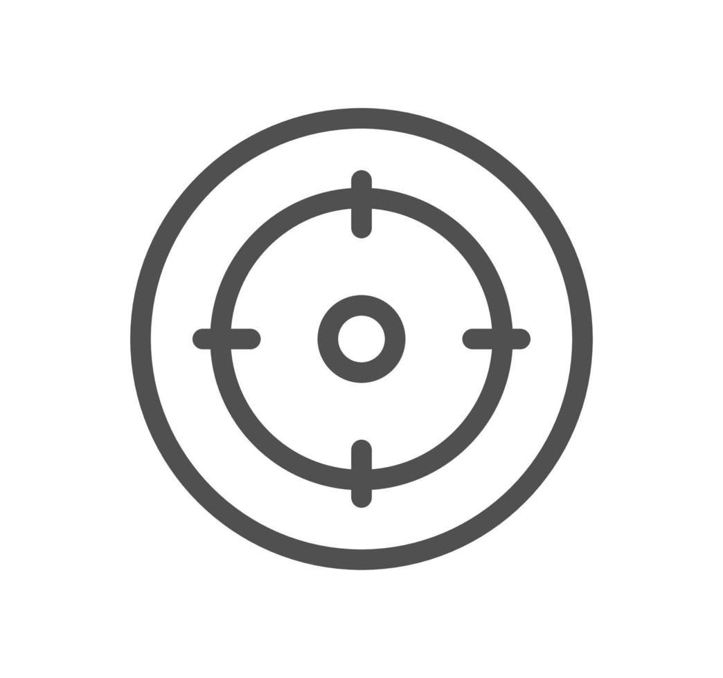 Target related icon outline and linear vector. vector