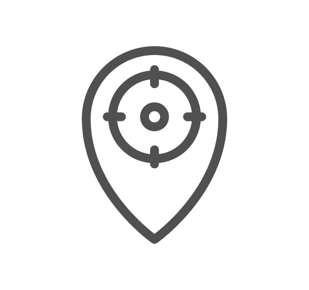 Target related icon outline and linear vector. vector