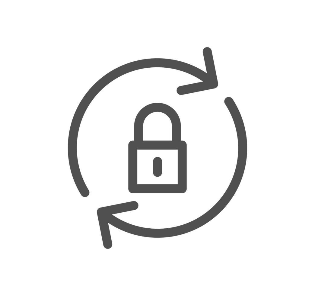 Locks related icon outline and linear vector. vector