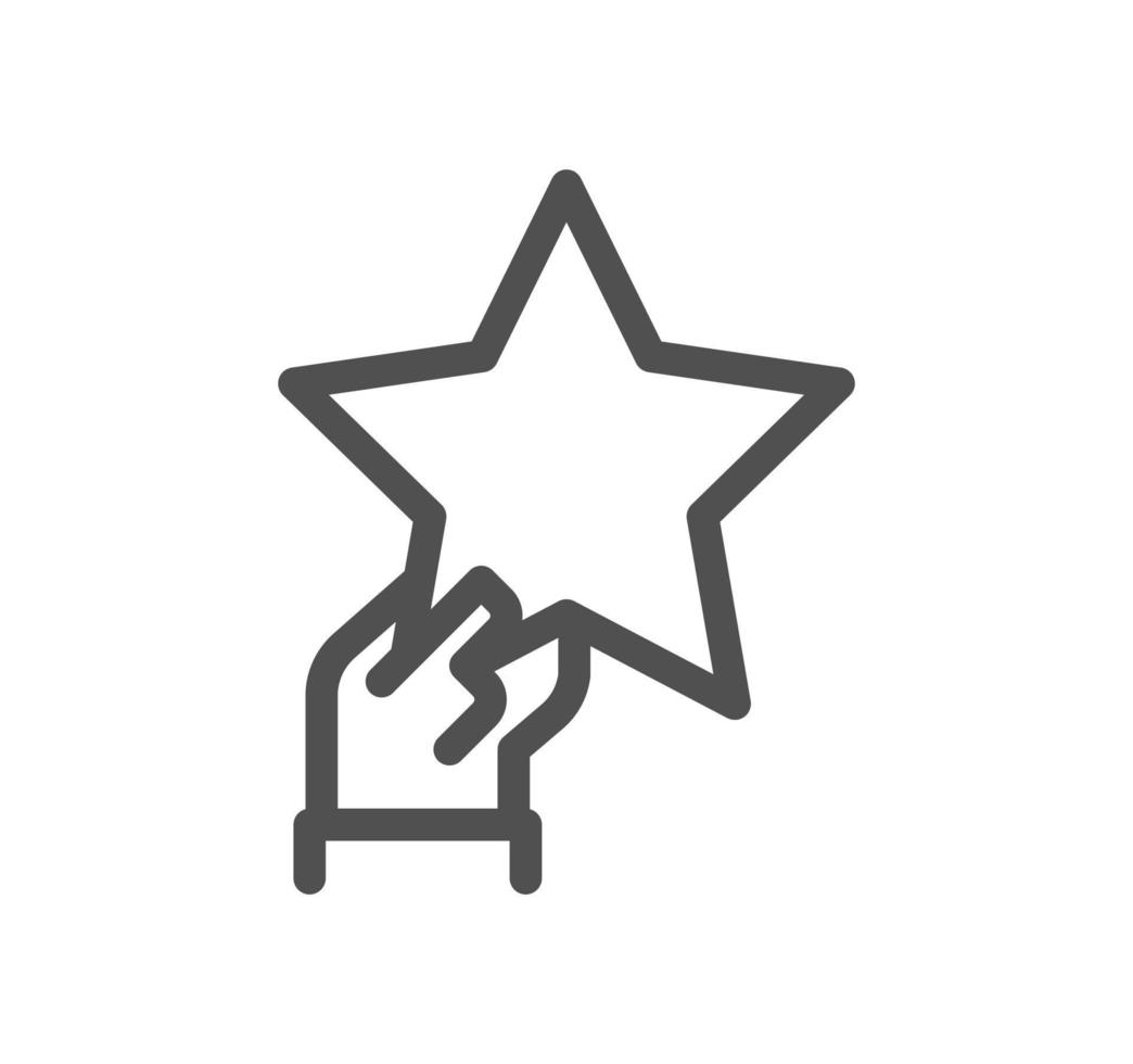 Core values related icon outline and linear vector. vector