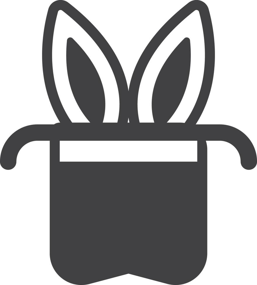 Top Hat with Bunny Ears illustration in minimal style 18841161 Vector