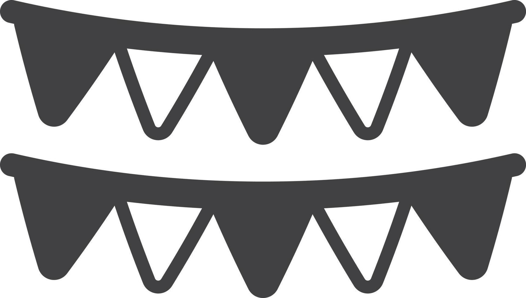 party flag illustration in minimal style vector