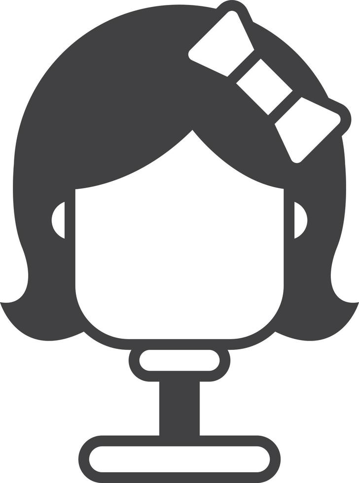 women wigs illustration in minimal style vector
