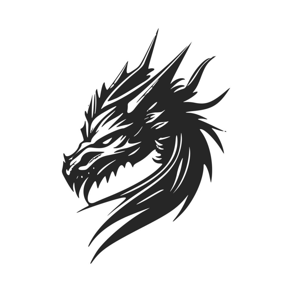 Unleash the power of your brand with a minimalist dragon logo. vector