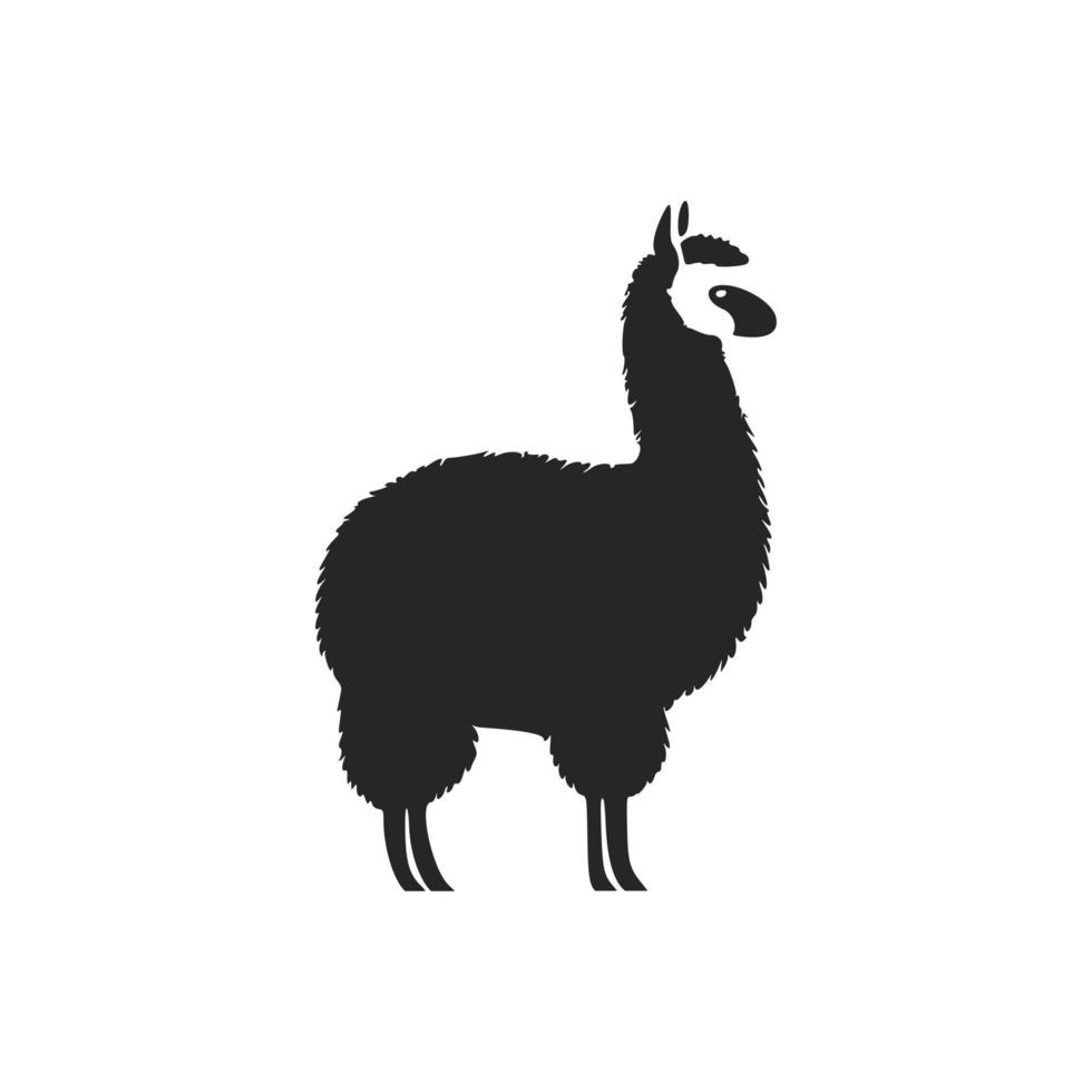 Give an elegant and classy look to your brand with a black and white llama logo vector