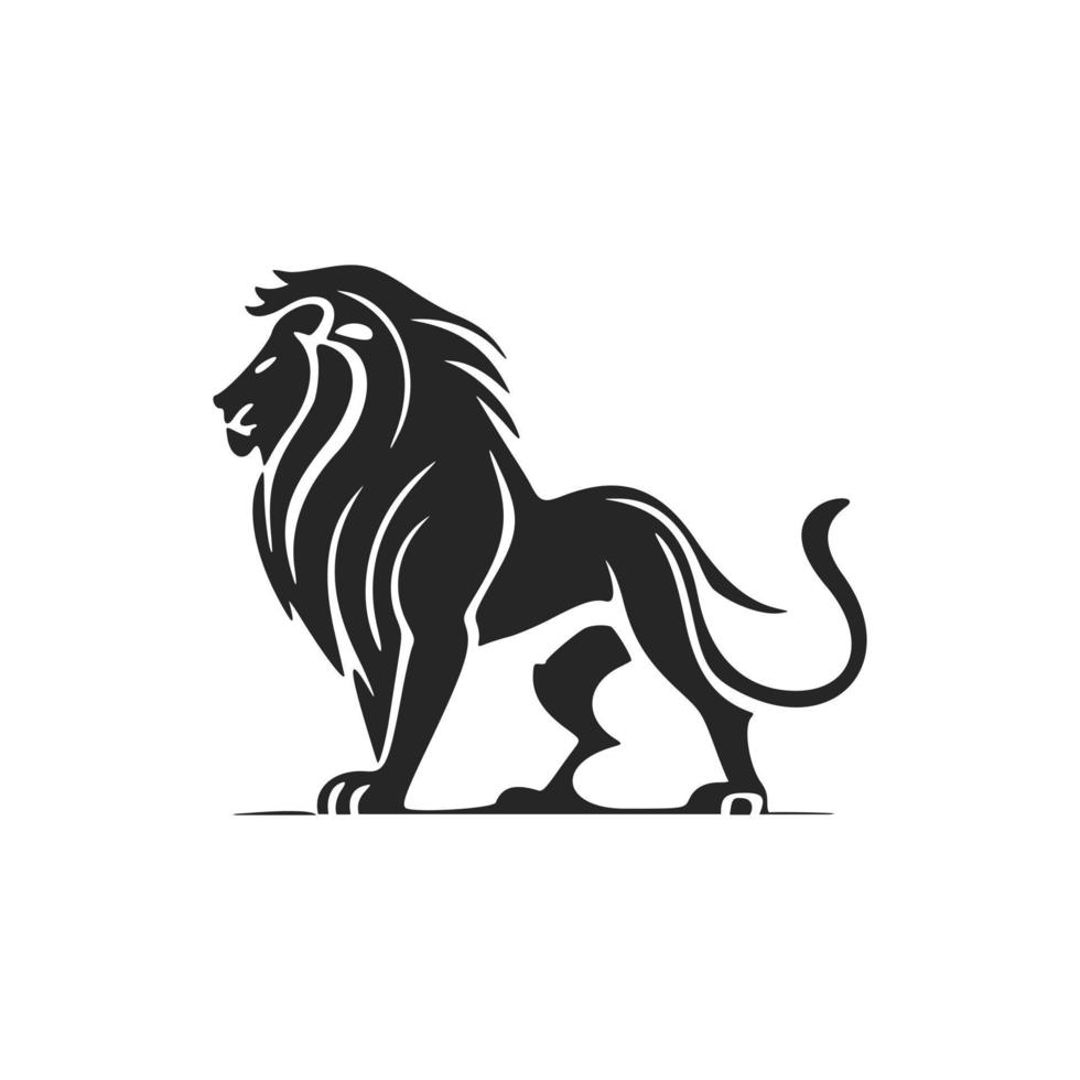 agregue elegancia y fuerza a su marca con un elegante logotipo de león. vector