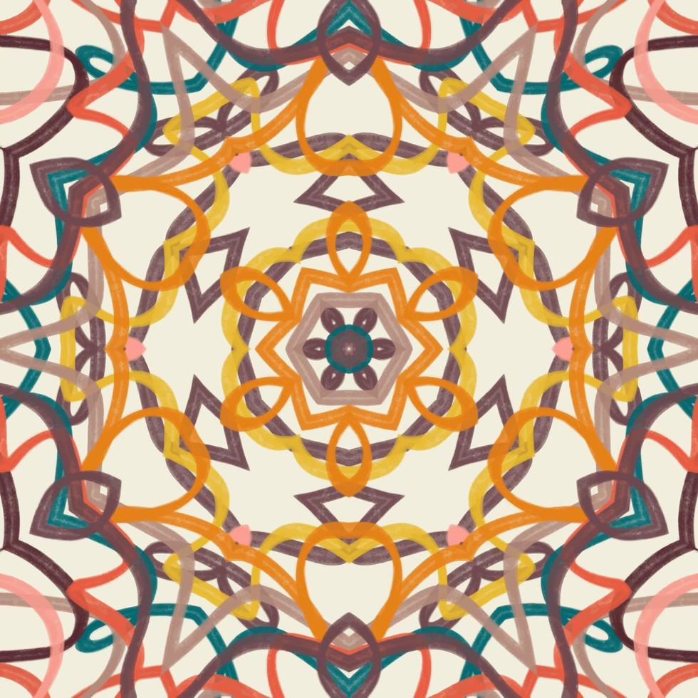 Abstract kaleidoscope background. Beautiful kaleidoscope seamless pattern. Multicolor mosaic texture. Seamless kaleidoscope texture. Unique kaleidoscope design vector