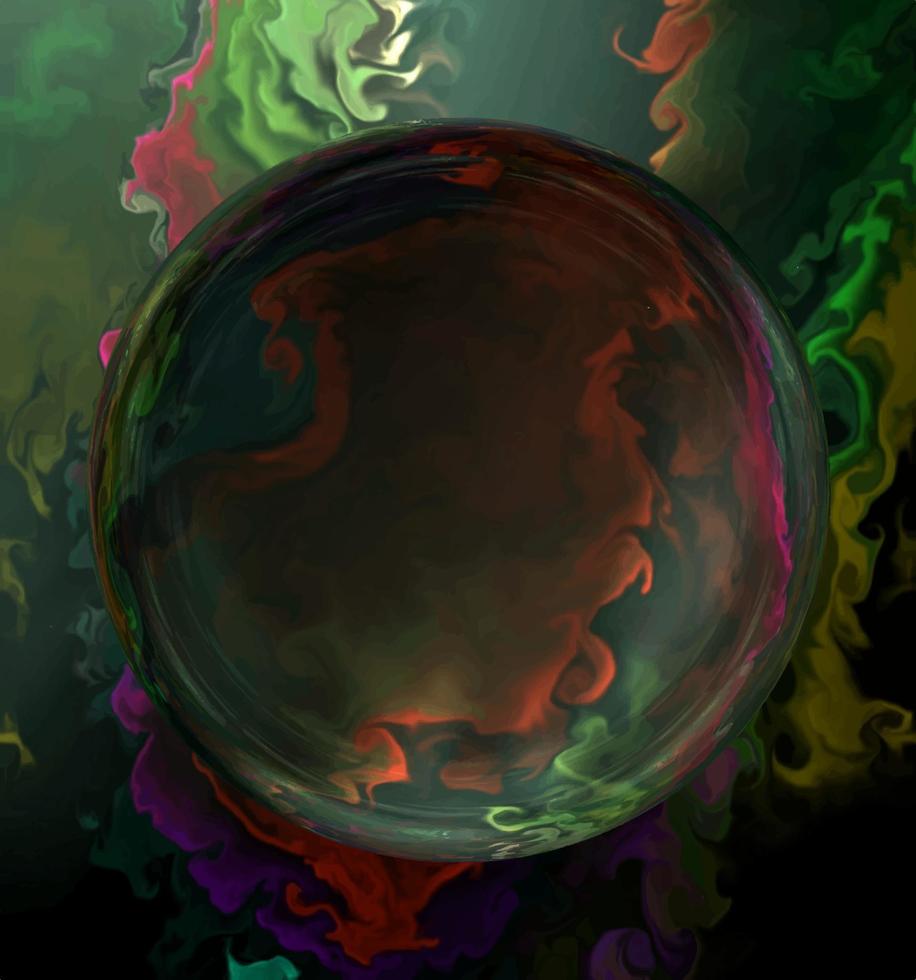 Colorful 3d blurred spherical ball. Vector illustration