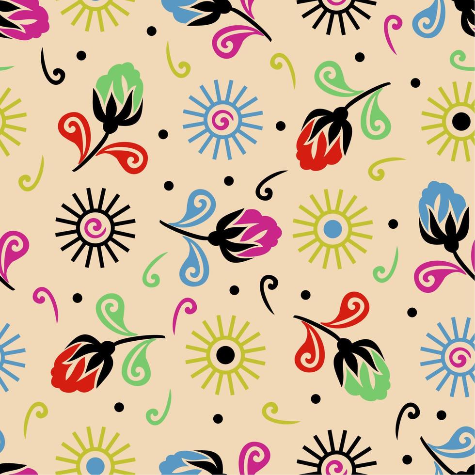 Pattern of Vector seamless vintage style. Modern stylish abstract texture