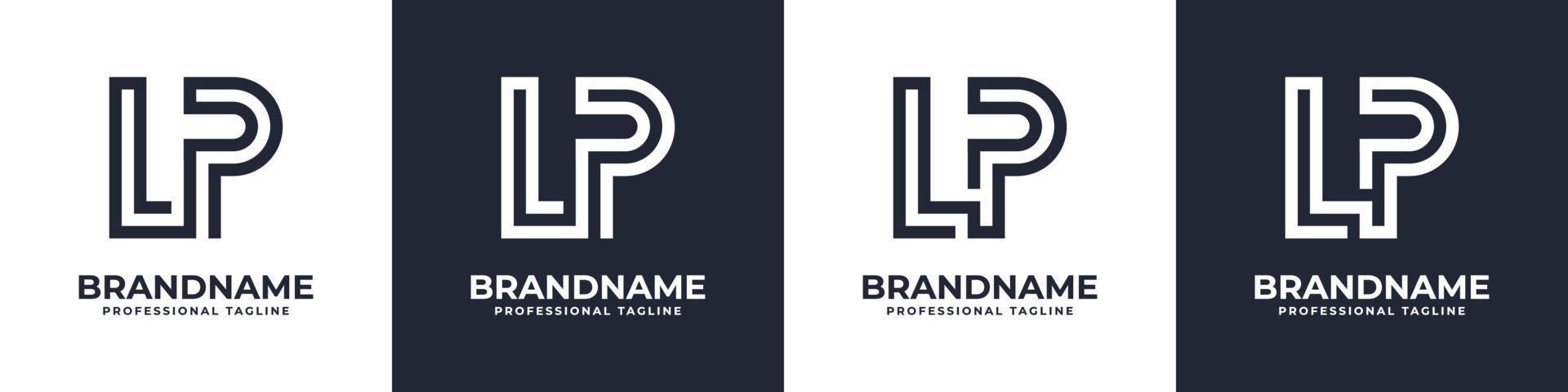 logotipo de monograma lp simple, adecuado para cualquier negocio con inicial lp o pl. vector