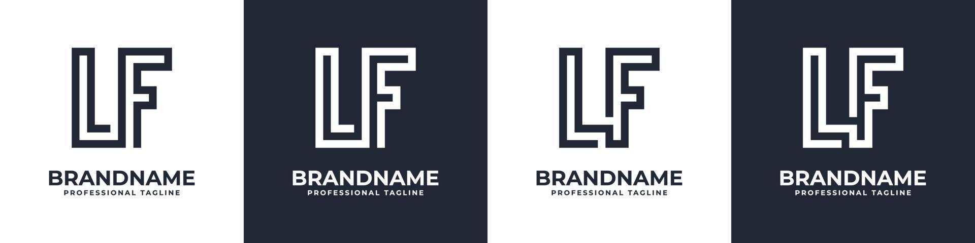 logotipo de monograma lf simple, adecuado para cualquier negocio con inicial lf o fl. vector