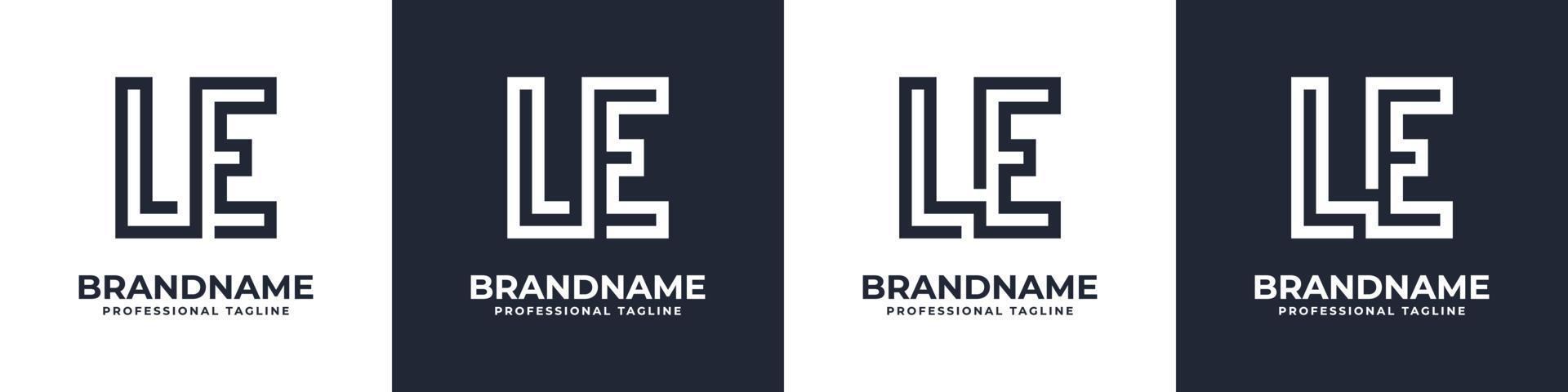 Simple LE Monogram Logo, suitable for any business with LE or EL initial. vector