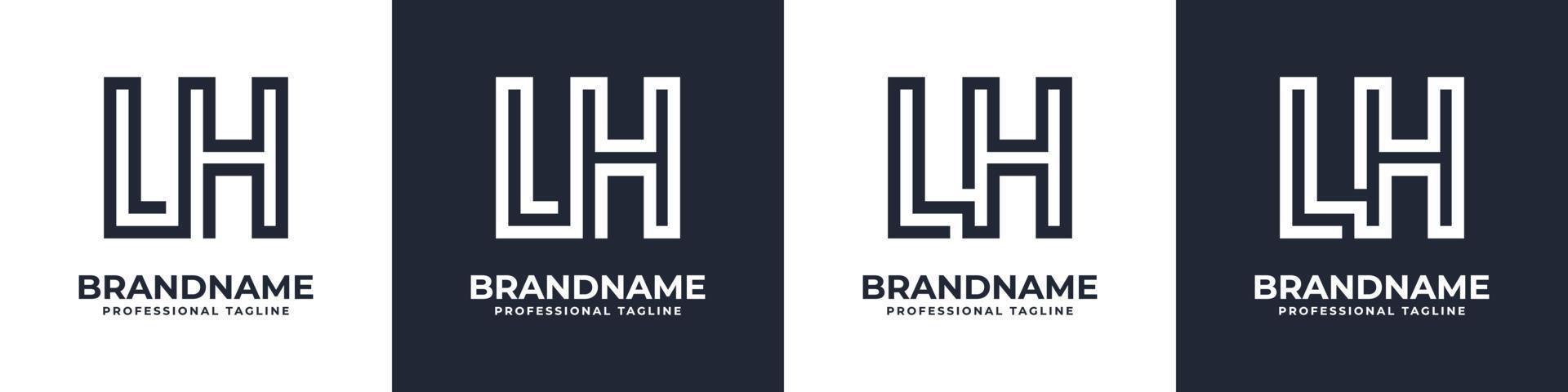 logotipo de monograma de tecnología global de letra lh o hl, adecuado para cualquier negocio con iniciales lh o hl. vector