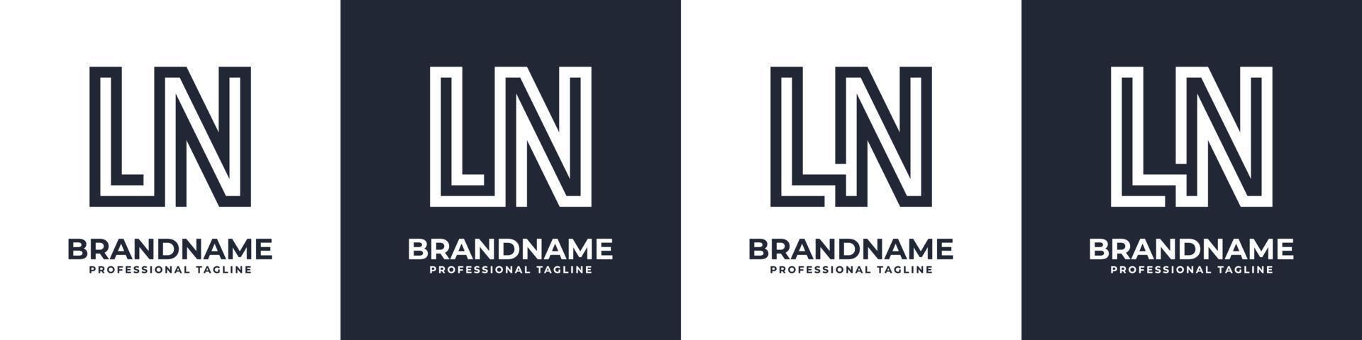 Simple LN Monogram Logo, suitable for any business with LN or NL initial. vector