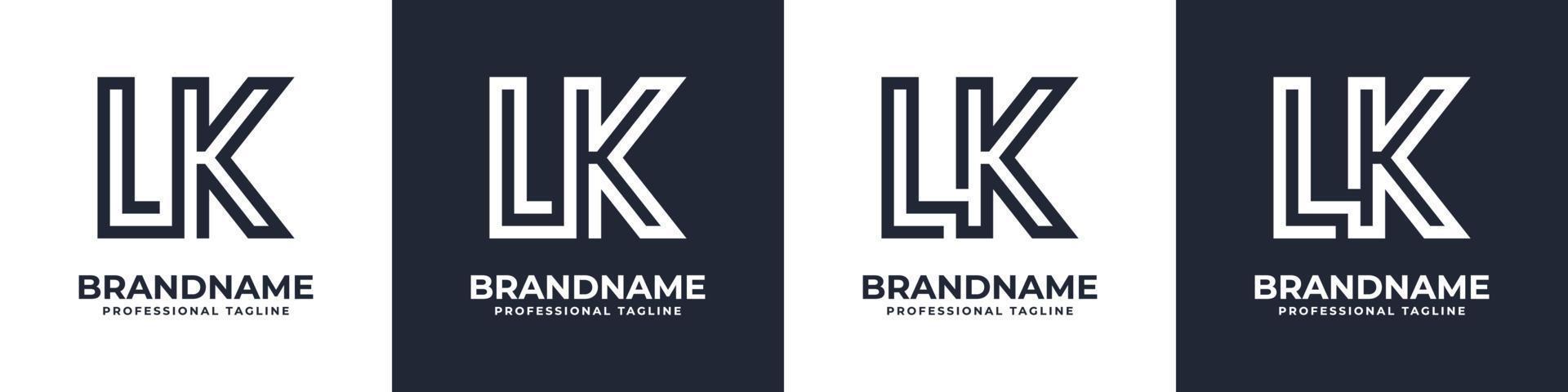 Simple LK Monogram Logo, suitable for any business with LK or KL initial. vector
