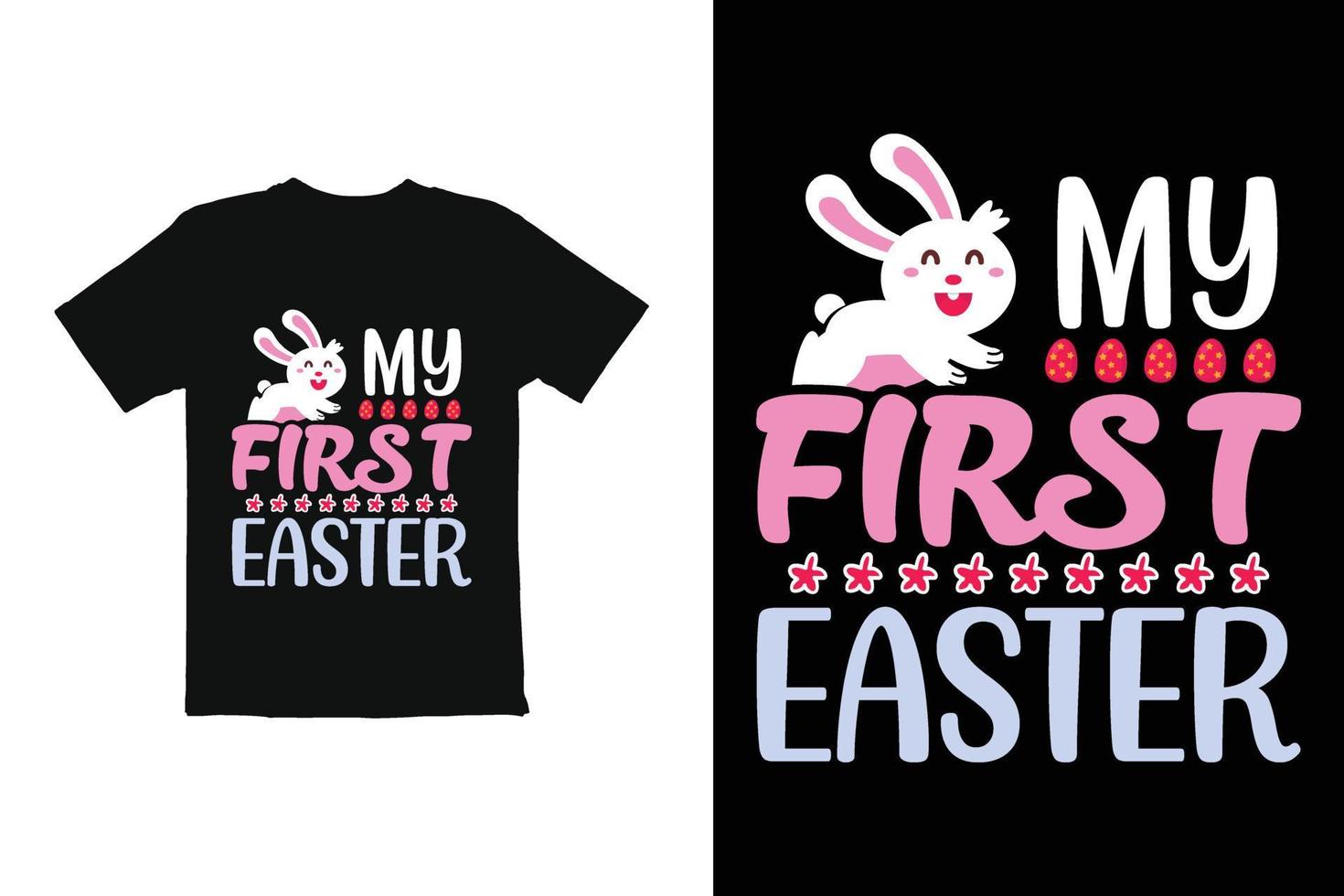 Easter day t shirt design. Easter bunny t shirt graphics vector