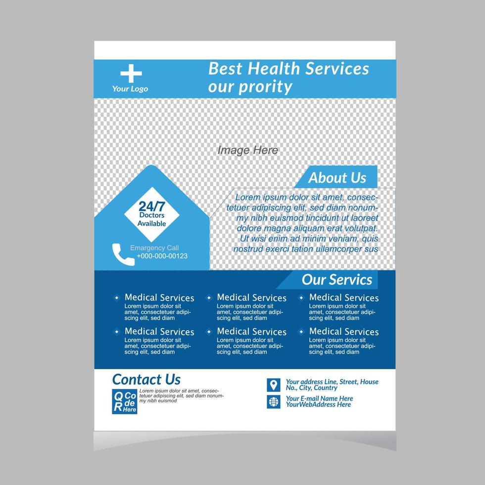 New Medical Flyer Template vector