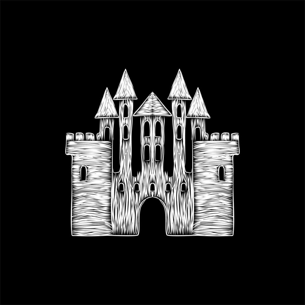 castle royal building illustration artwork style design vector