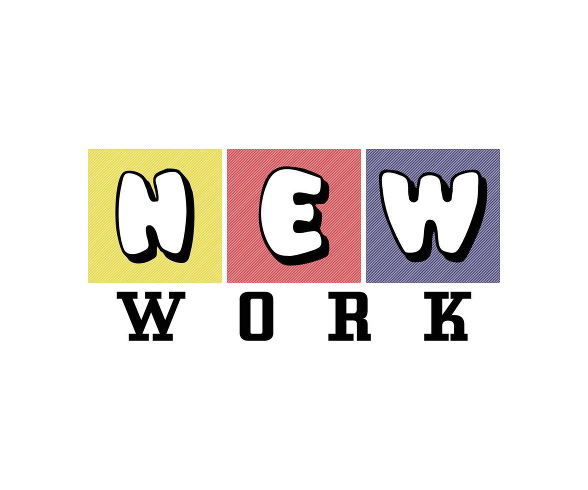 New work colorful logo design vector