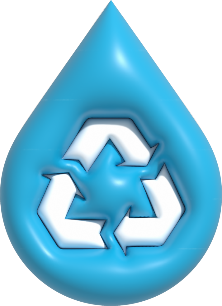 Blue water drop icon, Washing hand for covid pandemic. World water day and Save water 3D render illustration png