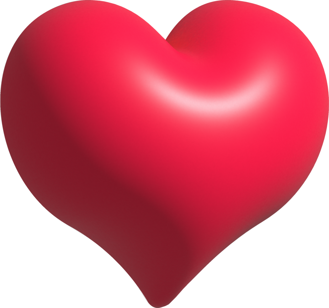 icono de forma de corazón rosa, como o símbolo de amor para el día de san valentín, ilustración de presentación 3d png