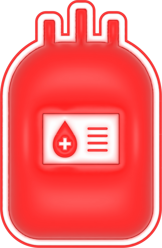 Blood pack 3D symbol, Blood transfusion, Blood bag icon, Blood Donation and World Blood Donor Day 3D rendering png