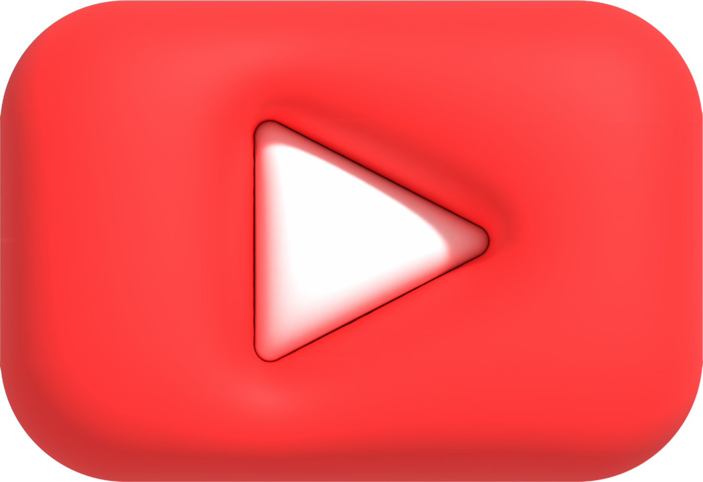 Realistic Play button, Video player and streaming icon, live stream 3D render illustration png