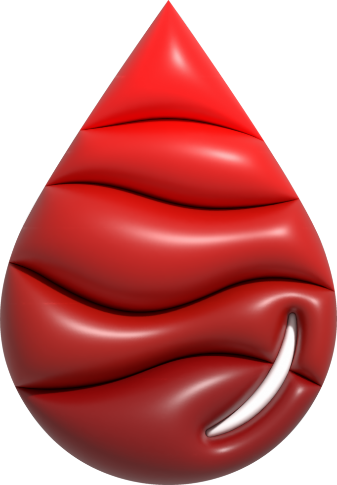 Blood drop symbol, Blood transfusion, World blood donor day. Blood Donation and Saving life 3D rendering png