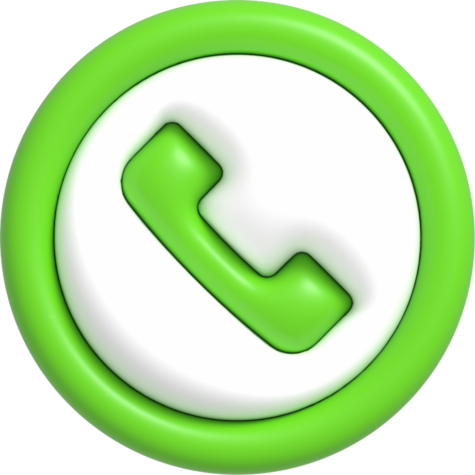 Realistic Phone Call button, Hotline and Call center icon, Customer support service 3D rendering png