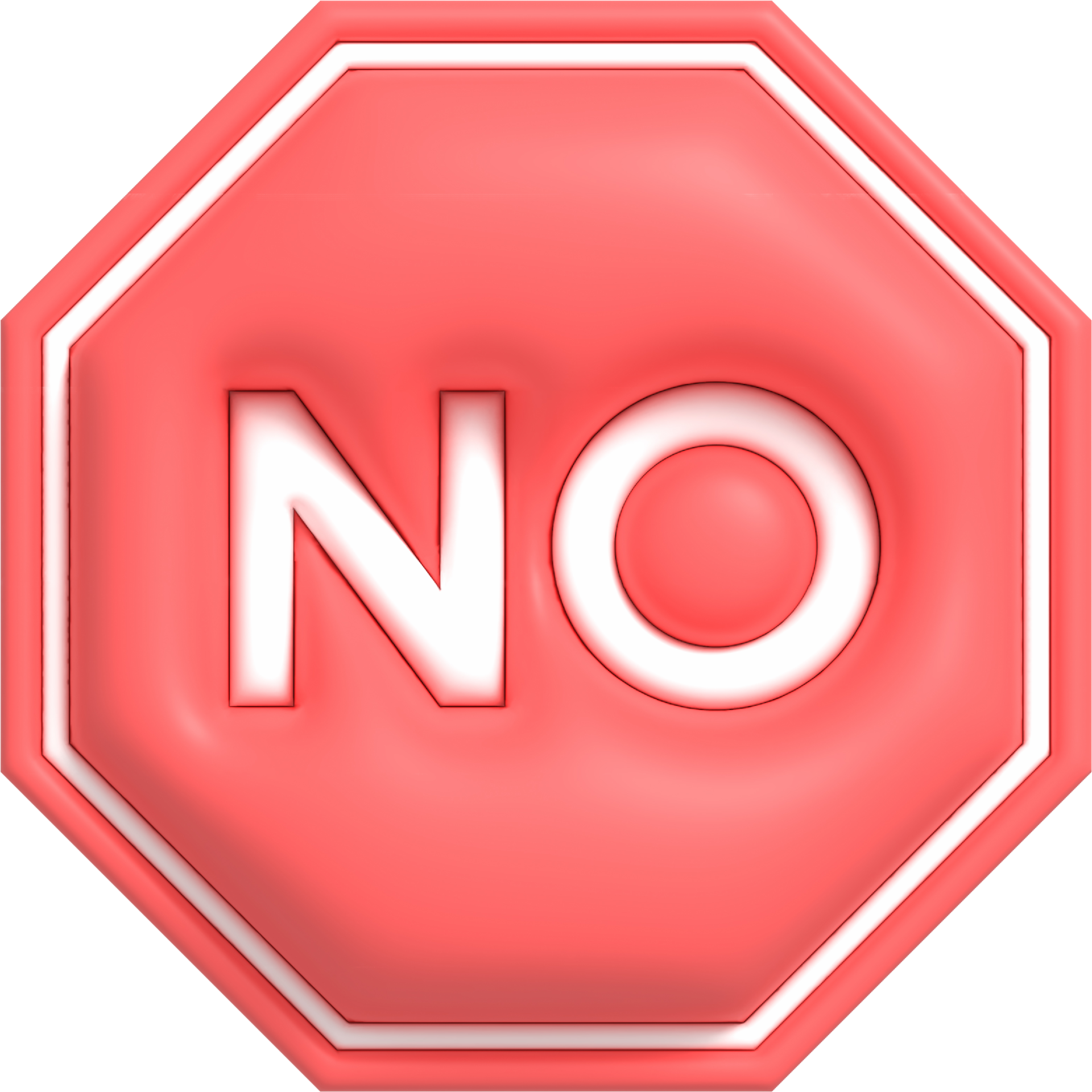 3d rendering stop button isolated 10161426 PNG