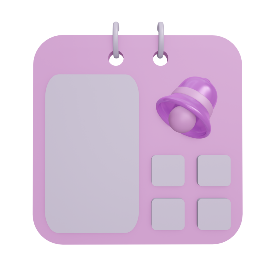 3D calendar icon with transparent background, perfect for template design, UI or UX and more. png