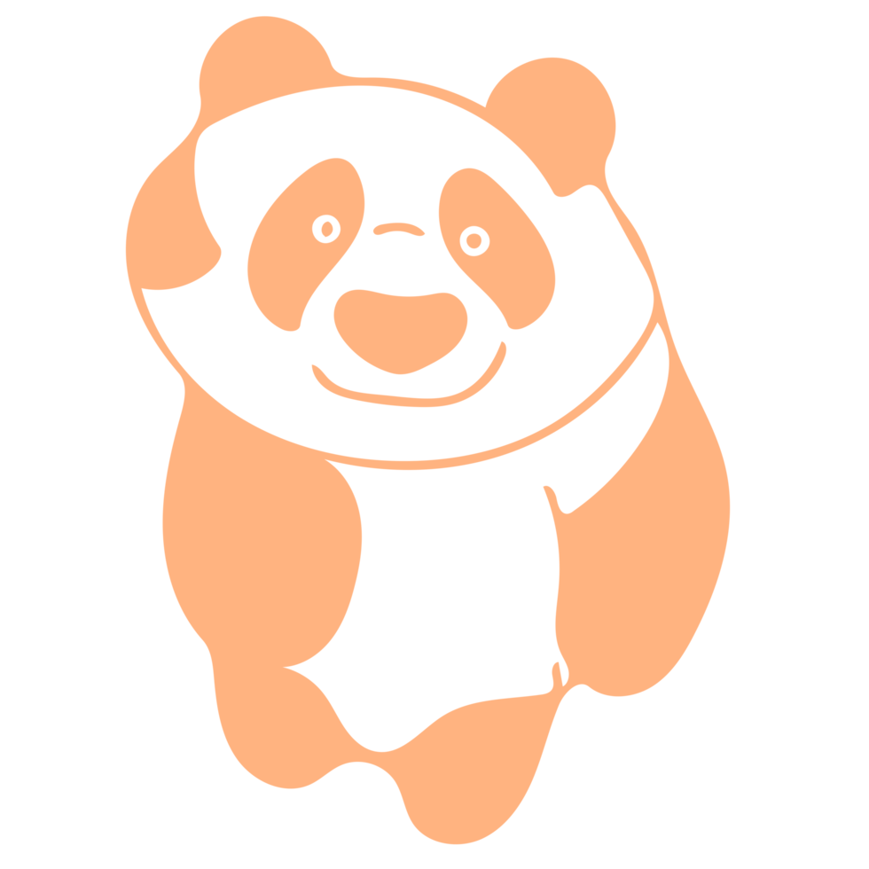 Panda Line Art png