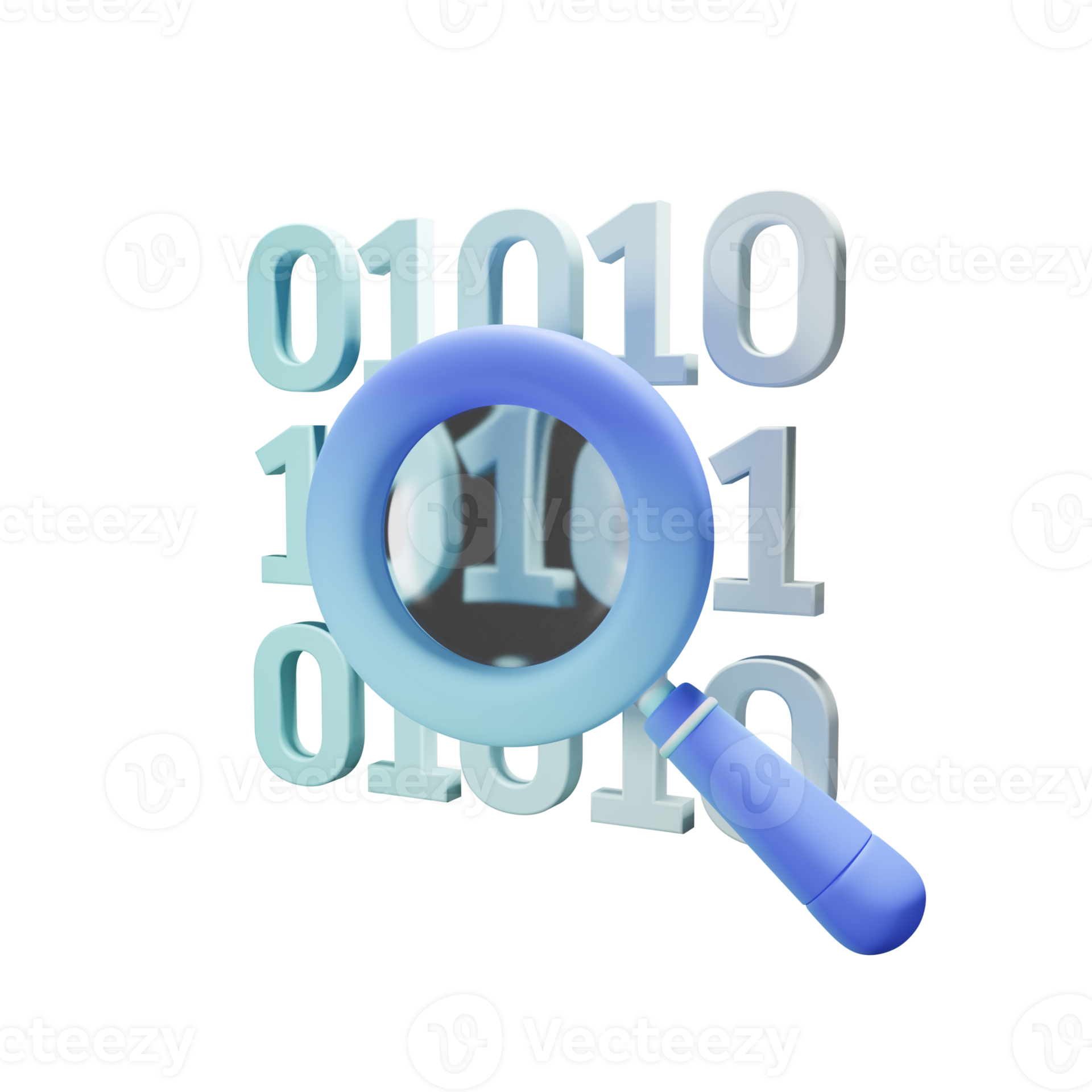 Binary code 3D icon 18843082 PNG