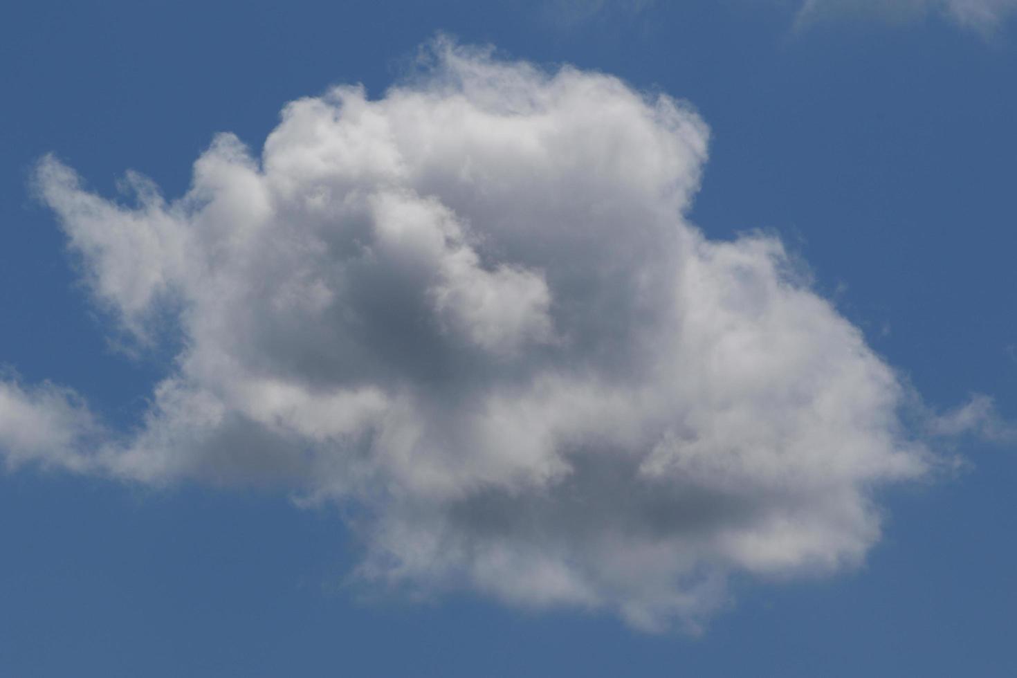 Clear blue sky and white clouds photo