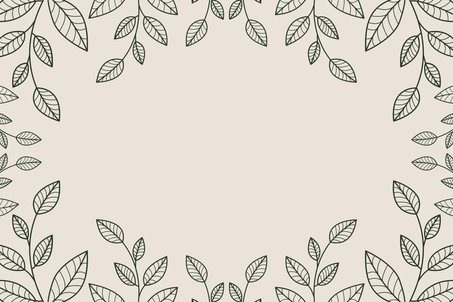 fondo botánico mínimo de arte de línea abstracta vector